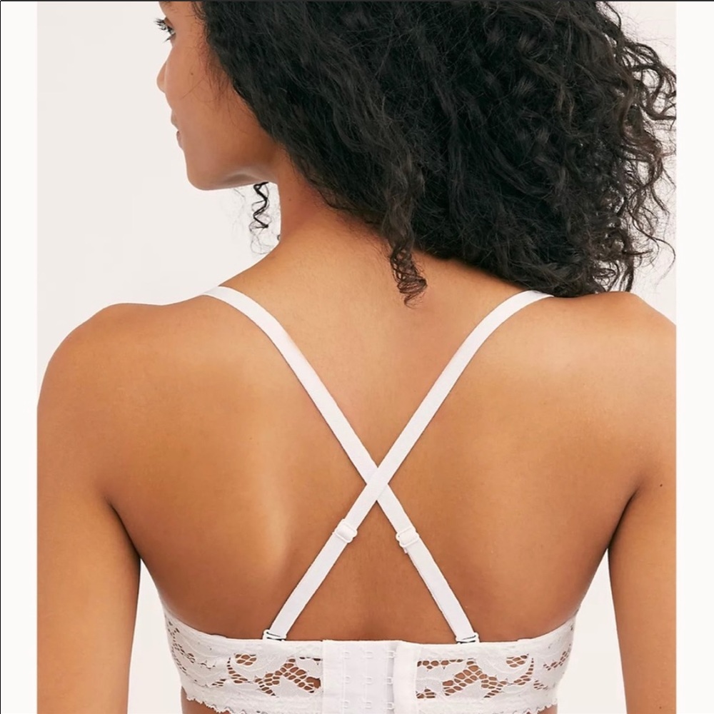 LAST ONE! Free People Love Letters Lace Bra - White - Picture 3 of 7